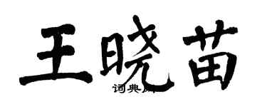 翁闓運王曉苗楷書個性簽名怎么寫