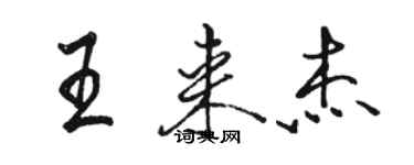 駱恆光王來傑行書個性簽名怎么寫