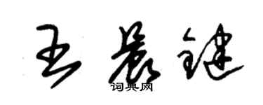 朱錫榮王晨鍵草書個性簽名怎么寫