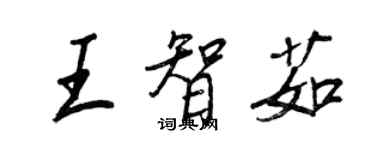 王正良王智茹行書個性簽名怎么寫