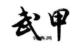 胡問遂武甲行書個性簽名怎么寫