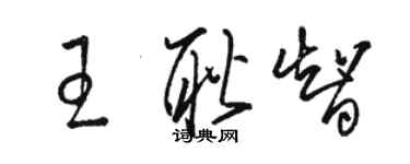 駱恆光王耿智草書個性簽名怎么寫