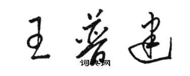 駱恆光王普建草書個性簽名怎么寫