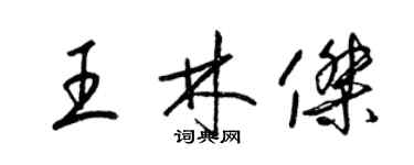 梁錦英王林傑草書個性簽名怎么寫