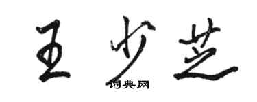 駱恆光王少芝行書個性簽名怎么寫