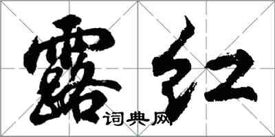 胡問遂露紅行書怎么寫