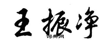 胡問遂王振淨行書個性簽名怎么寫