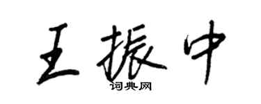 王正良王振中行書個性簽名怎么寫