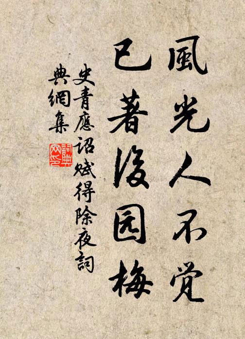 史青風光人不覺,已著後園梅。書法作品欣賞