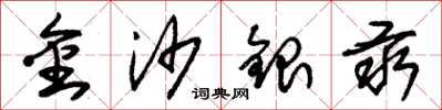 朱錫榮金沙銀汞草書怎么寫