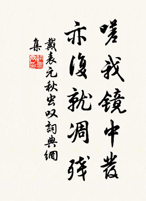 戴表元嗟我鏡中發,亦復就凋殘書法作品欣賞