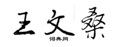 曾慶福王文桑行書個性簽名怎么寫