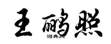 胡問遂王鸝照行書個性簽名怎么寫