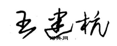 朱錫榮王建杭草書個性簽名怎么寫