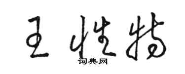 駱恆光王性特草書個性簽名怎么寫