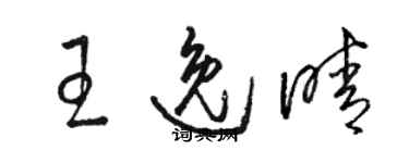 駱恆光王逸晴草書個性簽名怎么寫