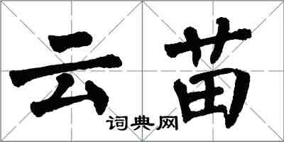 翁闓運雲苗楷書怎么寫