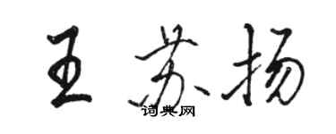 駱恆光王蘇揚行書個性簽名怎么寫