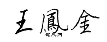 王正良王鳳金行書個性簽名怎么寫