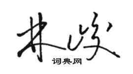 駱恆光林峻草書個性簽名怎么寫