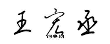梁錦英王宏丞草書個性簽名怎么寫