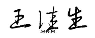 曾慶福王佳生草書個性簽名怎么寫