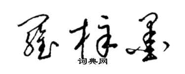 梁錦英羅梓墨草書個性簽名怎么寫
