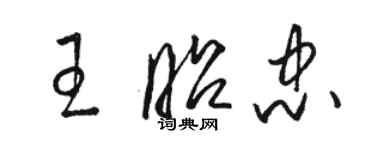 駱恆光王昭忠草書個性簽名怎么寫