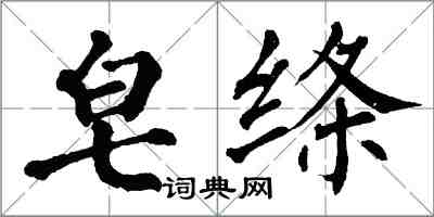 翁闓運皂絛楷書怎么寫