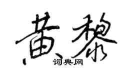 王正良黃黎行書個性簽名怎么寫