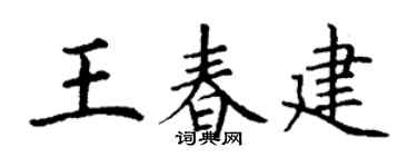 丁謙王春建楷書個性簽名怎么寫