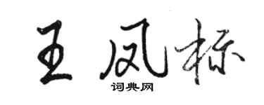駱恆光王鳳標行書個性簽名怎么寫