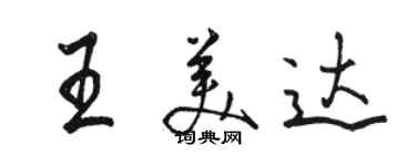 駱恆光王美達行書個性簽名怎么寫