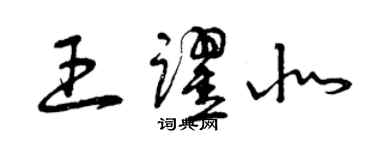 曾慶福王躍北草書個性簽名怎么寫