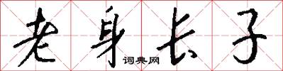 老身長子怎么寫好看