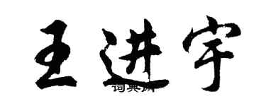 胡問遂王進宇行書個性簽名怎么寫