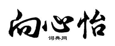 胡問遂向心怡行書個性簽名怎么寫