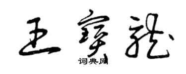 曾慶福王寶龍草書個性簽名怎么寫