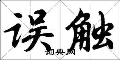 胡問遂誤觸行書怎么寫