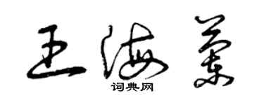 曾慶福王海蘭草書個性簽名怎么寫