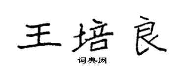 袁強王培良楷書個性簽名怎么寫