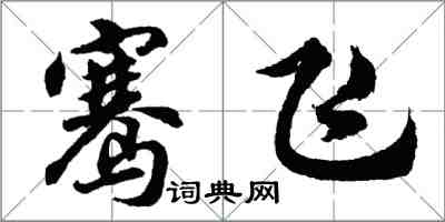 胡問遂騫飛行書怎么寫