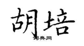 丁謙胡培楷書個性簽名怎么寫