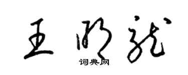 梁錦英王明龍草書個性簽名怎么寫