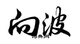 胡問遂向波行書個性簽名怎么寫