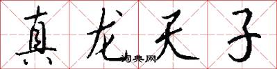 真龍天子怎么寫好看