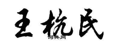 胡問遂王杭民行書個性簽名怎么寫