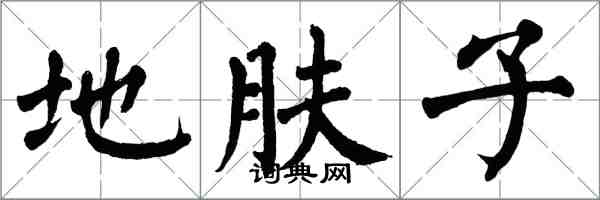 翁闓運地膚子楷書怎么寫