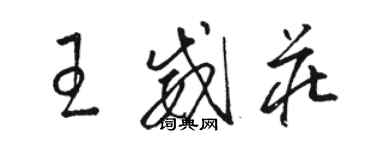 駱恆光王威莊草書個性簽名怎么寫