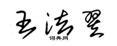 朱錫榮王法翌草書個性簽名怎么寫